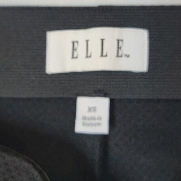 NWT Elle Black White Trim Mini Skirt XS | Mod Retro Chic Office to After-Hours - Picture 5 of 7